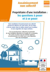 plaquette Assainissement non collectif - Propriétaire d'une installation : les questions à poser et à se poser